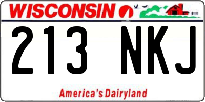 WI license plate 213NKJ