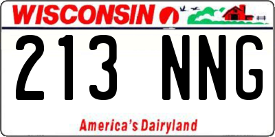 WI license plate 213NNG