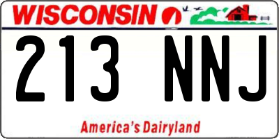 WI license plate 213NNJ