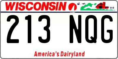 WI license plate 213NQG