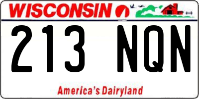 WI license plate 213NQN
