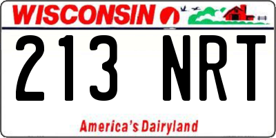 WI license plate 213NRT