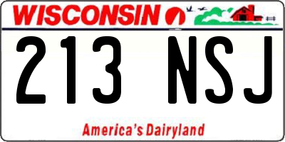 WI license plate 213NSJ