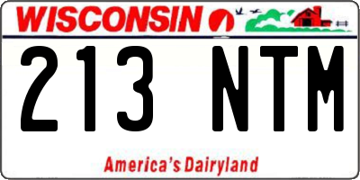 WI license plate 213NTM