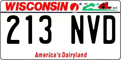 WI license plate 213NVD