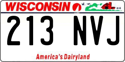 WI license plate 213NVJ