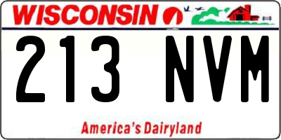 WI license plate 213NVM