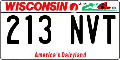WI license plate 213NVT