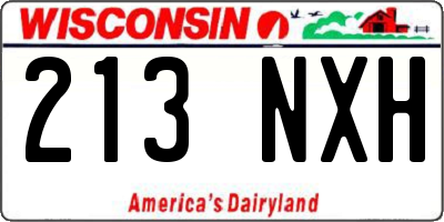 WI license plate 213NXH