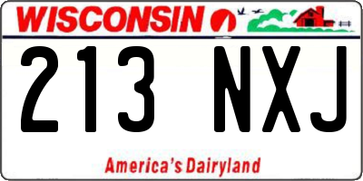 WI license plate 213NXJ