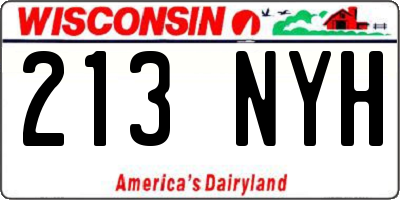 WI license plate 213NYH
