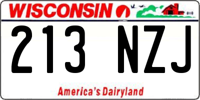 WI license plate 213NZJ