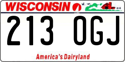 WI license plate 213OGJ