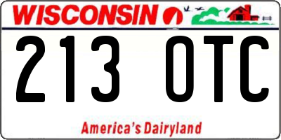 WI license plate 213OTC