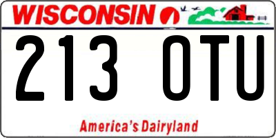 WI license plate 213OTU