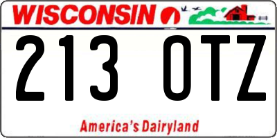 WI license plate 213OTZ
