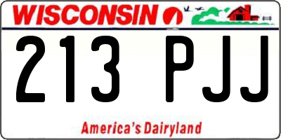 WI license plate 213PJJ