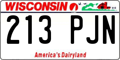 WI license plate 213PJN