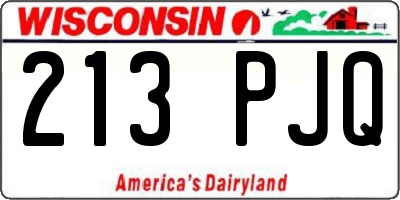 WI license plate 213PJQ