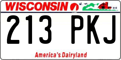 WI license plate 213PKJ