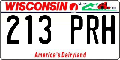 WI license plate 213PRH