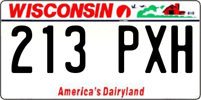 WI license plate 213PXH