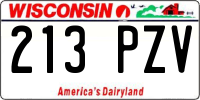 WI license plate 213PZV