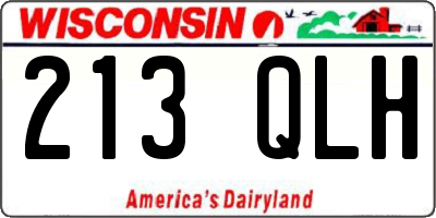 WI license plate 213QLH