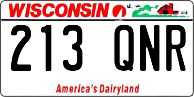 WI license plate 213QNR