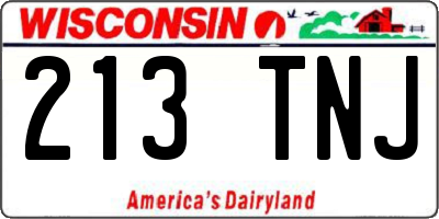 WI license plate 213TNJ