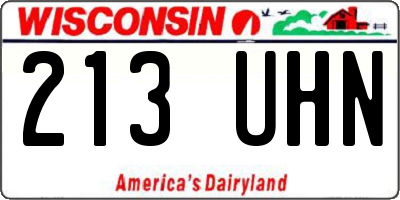 WI license plate 213UHN