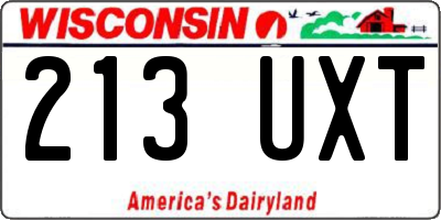 WI license plate 213UXT