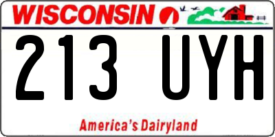 WI license plate 213UYH