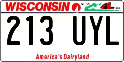 WI license plate 213UYL