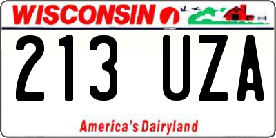 WI license plate 213UZA