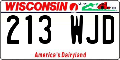 WI license plate 213WJD