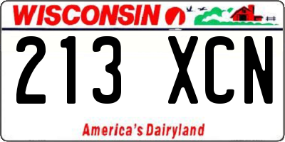 WI license plate 213XCN