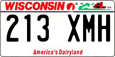 WI license plate 213XMH