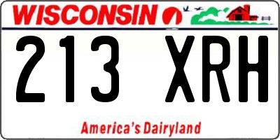 WI license plate 213XRH