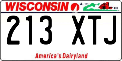 WI license plate 213XTJ