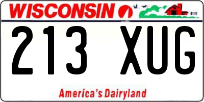WI license plate 213XUG