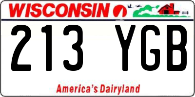 WI license plate 213YGB