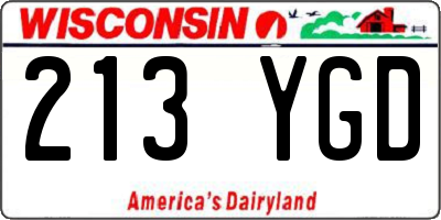 WI license plate 213YGD