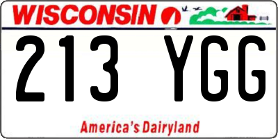 WI license plate 213YGG