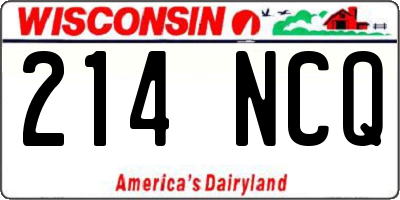WI license plate 214NCQ