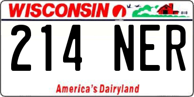 WI license plate 214NER