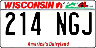 WI license plate 214NGJ