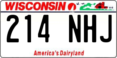 WI license plate 214NHJ