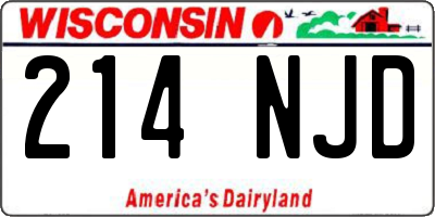 WI license plate 214NJD