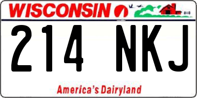 WI license plate 214NKJ